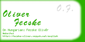 oliver fecske business card